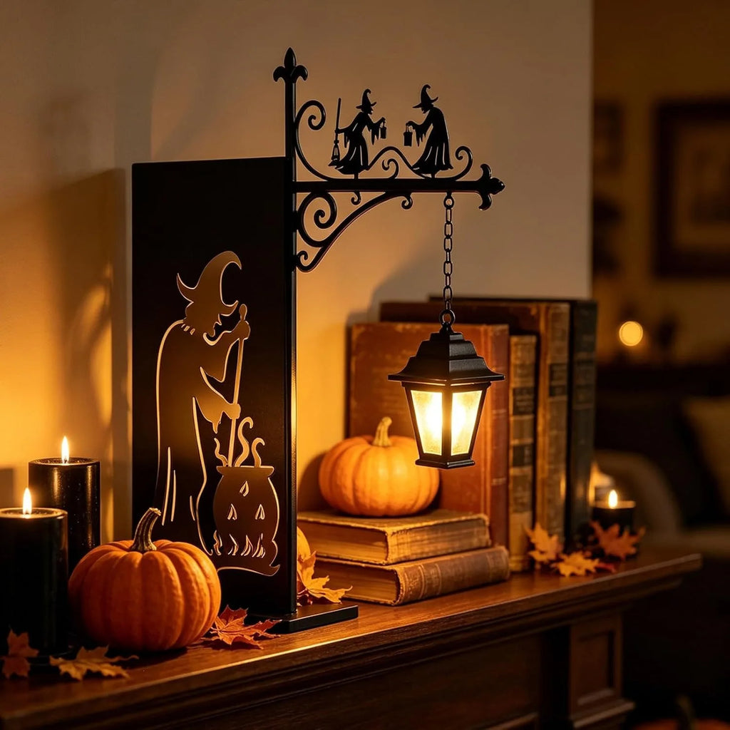 Glow Shelf Lantern decorative silhouette for a bookcase